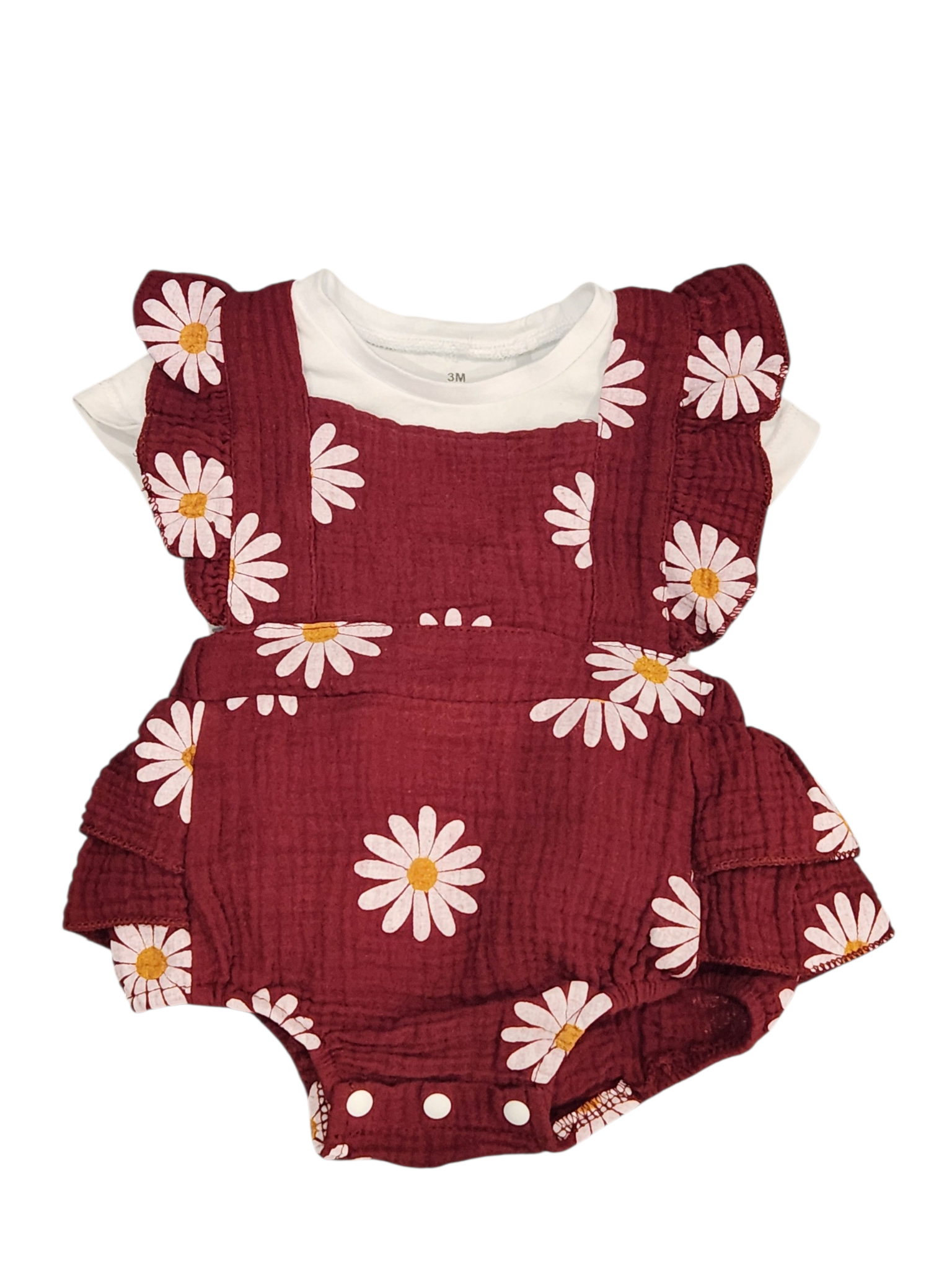 Ensemble salopette fleuri 3 mois